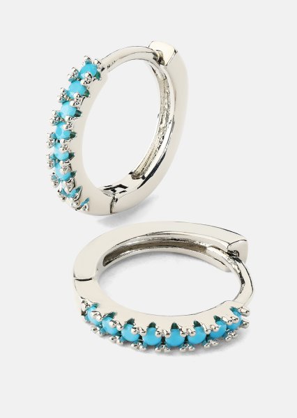 Kolczyk Aitana Niebieski - Silver Plated