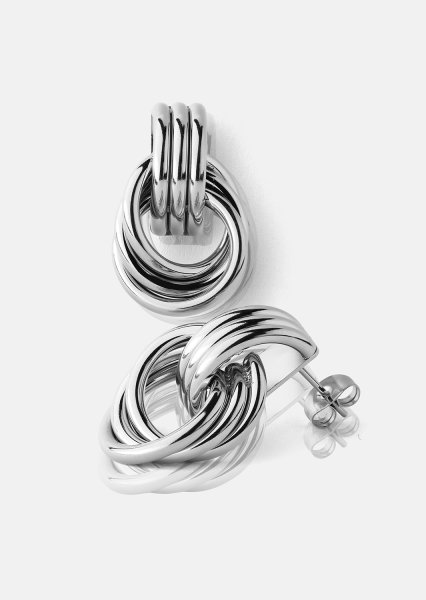 Kolczyk Unity Loop - Posrebrzany