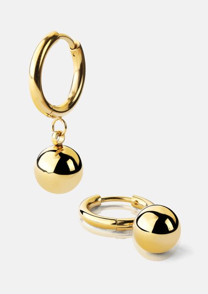 Kolczyk Golden Orbit Hoops - 18k Pozłacany