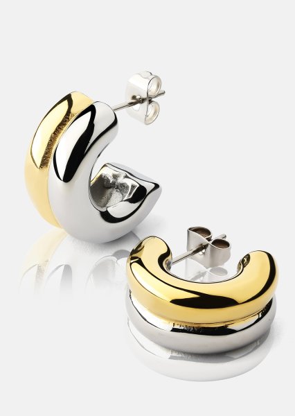 Kolczyk Duo Glow - 18k Pozłacany