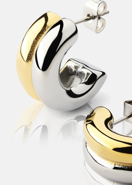Kolczyk Duo Glow - 18k Pozłacany