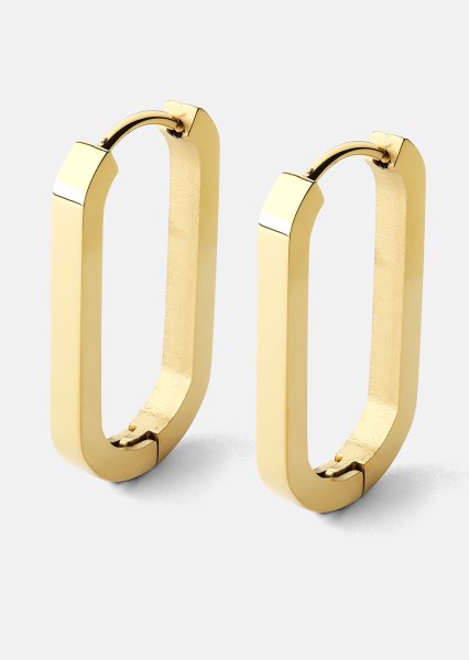 Kolczyk Edge Hoops - 18k Gold Plated