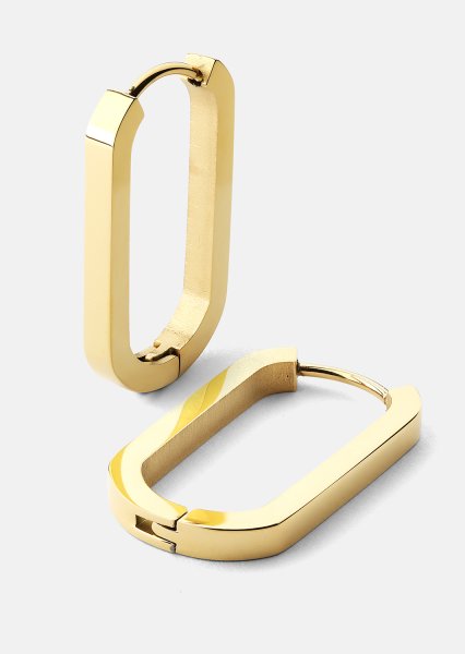 Kolczyk Edge Hoops - 18k Gold Plated