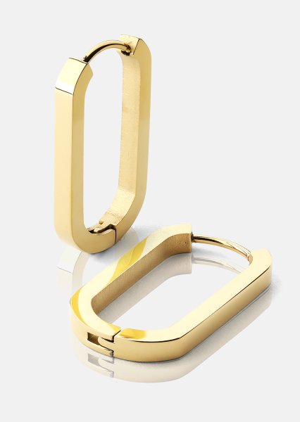 Kolczyk Edge Hoops - 18k Gold Plated