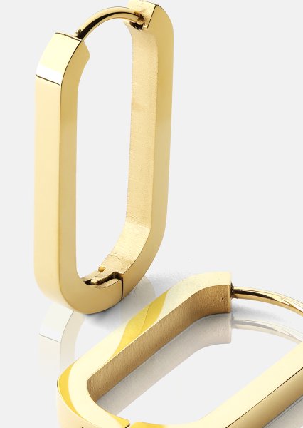 Kolczyk Edge Hoops - 18k Gold Plated