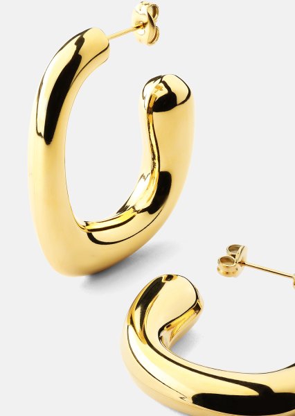 Kolczyk Elegant Curve - 18k Pozłacany