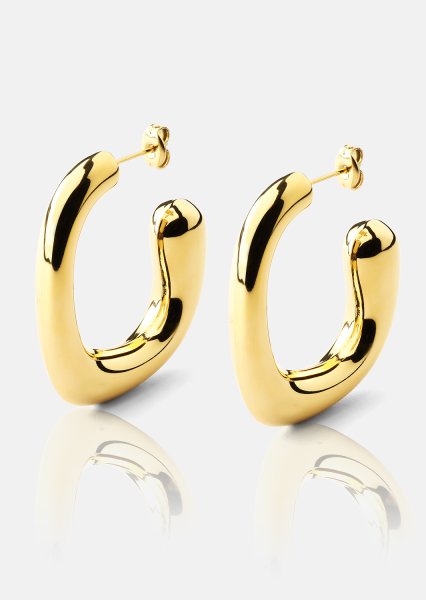 Kolczyk Elegant Curve - 18k Pozłacany
