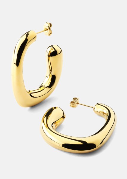 Kolczyk Elegant Curve - 18k Pozłacany