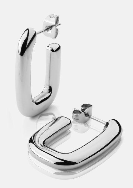 Kolczyk Chunky Rectangle - Steel