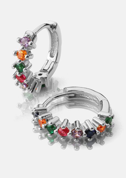 Kolczyk Multicolor Shine - Posrebrzany