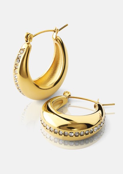 Kolczyki Shine Hoops - 18k Pozłacane