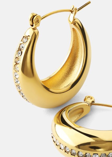 Kolczyki Shine Hoops - 18k Pozłacane