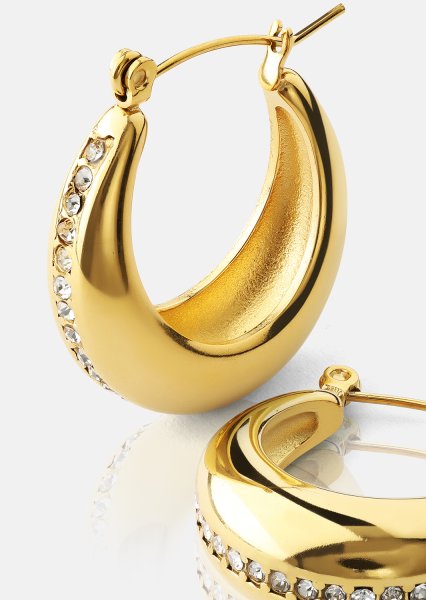 Kolczyki Shine Hoops - 18k Pozłacane
