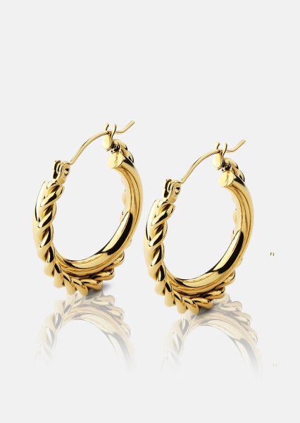 Kolczyki Twist Elegance – 18k Pozłacane