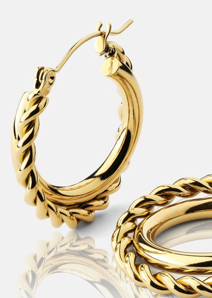 Kolczyki Twist Elegance – 18k Pozłacane