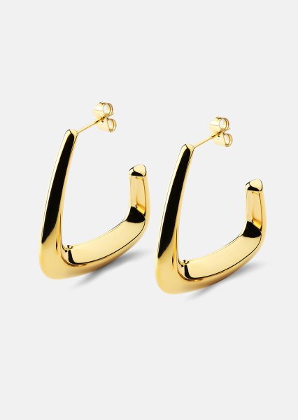 Kolczyki Bold Curve – 18k Pozłacane