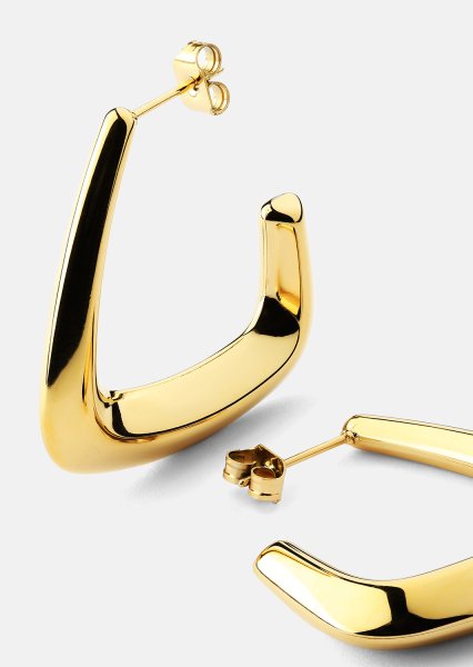 Kolczyki Bold Curve – 18k Pozłacane