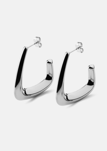 Kolczyki Bold Curve – Posrebrzane