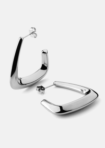 Kolczyki Bold Curve – Posrebrzane