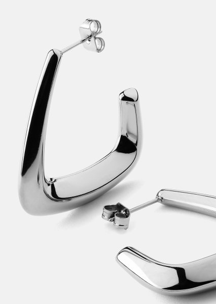 Kolczyki Bold Curve – Posrebrzane