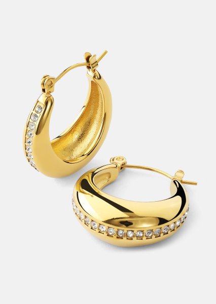 Kolczyki Gleaming Curve – 18k Pozłacane