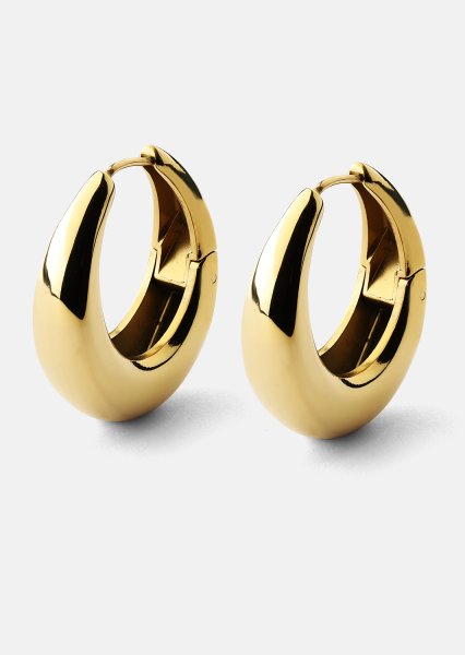 Kolczyki Bold Curve – 18k Pozłacane