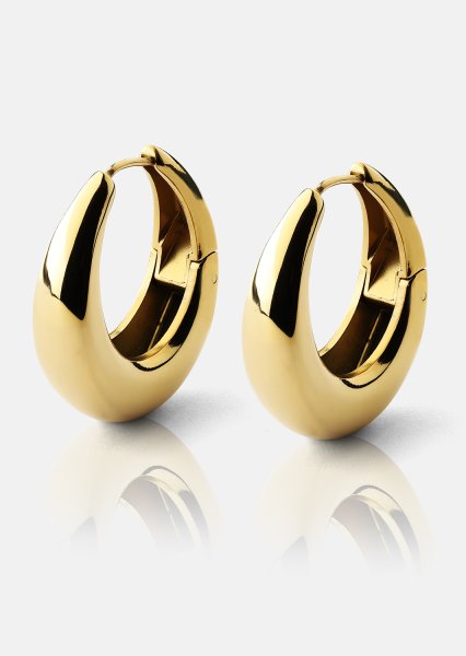 Kolczyki Bold Curve – 18k Pozłacane