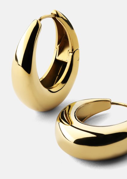 Kolczyki Bold Curve – 18k Pozłacane