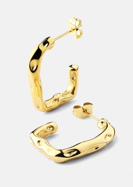 Kolczyk Sculptura - 18k Gold Plated