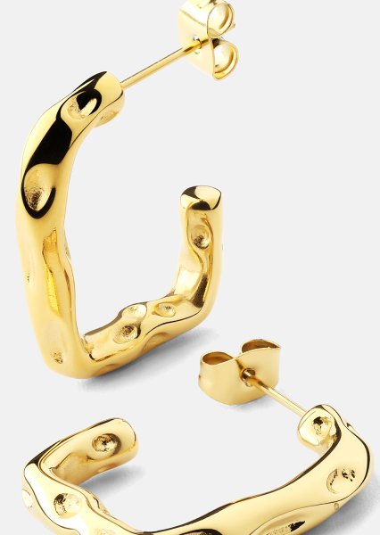 Kolczyk Sculptura - 18k Gold Plated