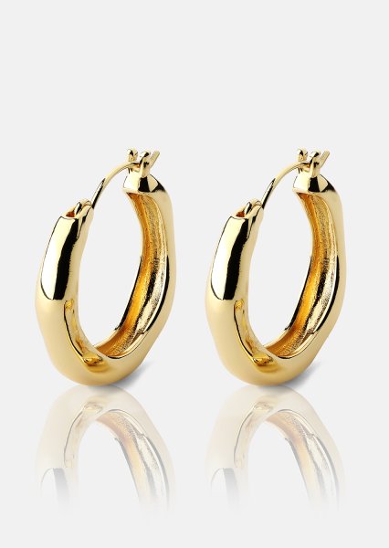 Kolczyk Mila Hoops - 18k Pozłacany