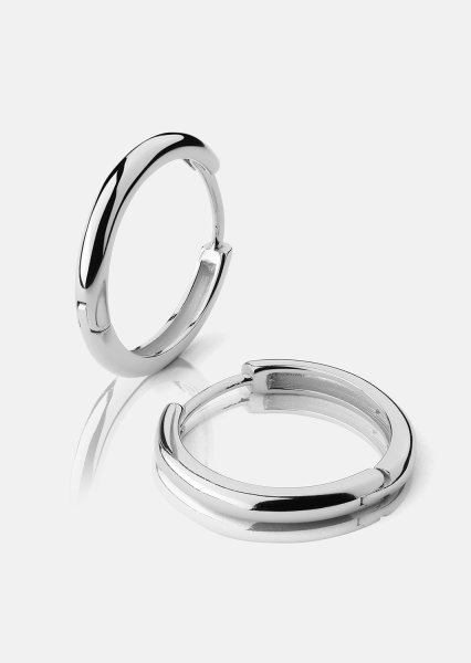 Kolczyk Shine Hoops - Posrebrzany