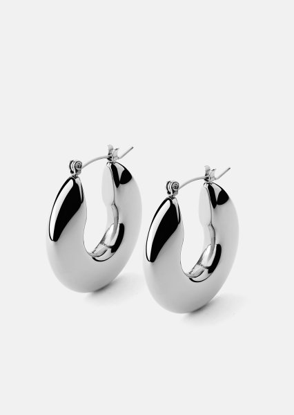 Kolczyk Luna Bold Hoops - Posrebrzany