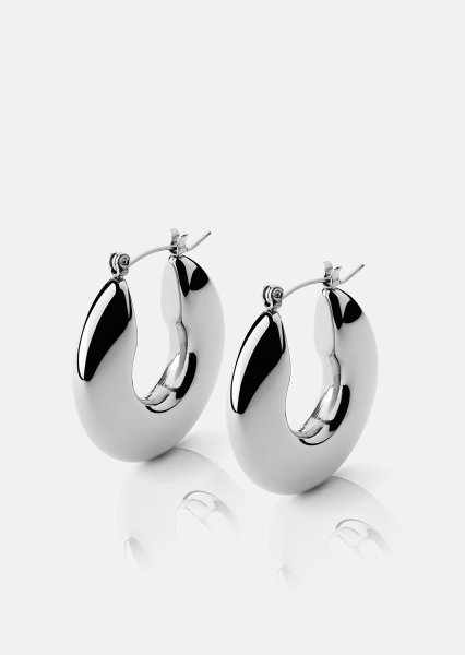 Kolczyk Luna Bold Hoops - Posrebrzany