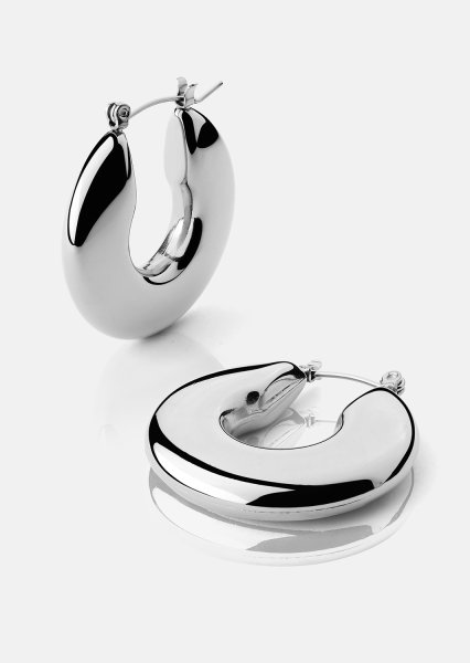 Kolczyk Luna Bold Hoops - Posrebrzany