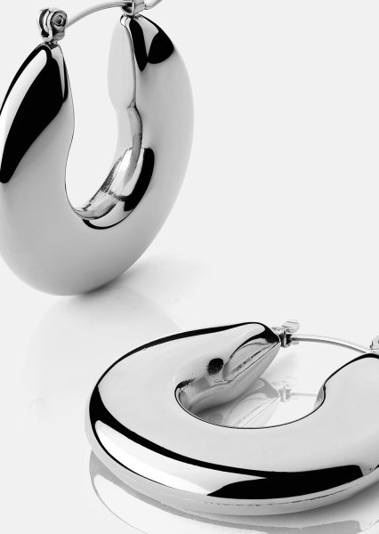 Kolczyk Luna Bold Hoops - Posrebrzany