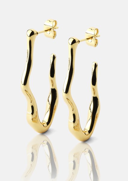 Kolczyk Waves - 18k Gold Plated