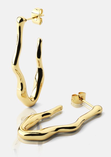 Kolczyk Waves - 18k Gold Plated