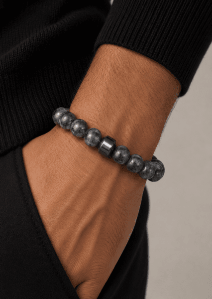 Bransoletka z koralików Obsidian Charm