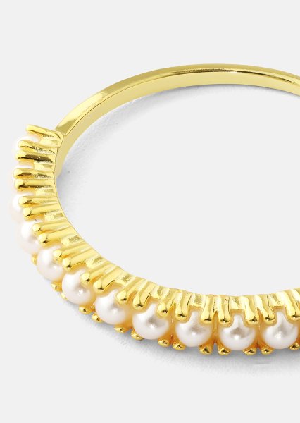 Golden Pearl Serenity Pierścionek - 18k Pozłacany