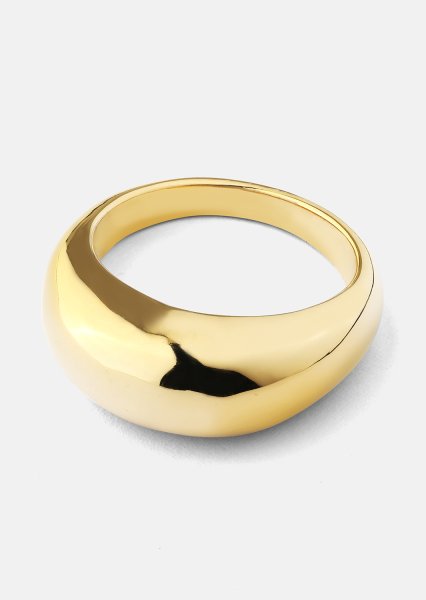 Golden Bold Pierścionek - 18K Pozłacany