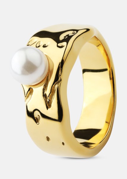 Pierścionek Pearl Serenity - 18k Pozłacany
