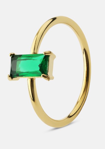 Pierścionek Emeraldis - 18k Gold Plated