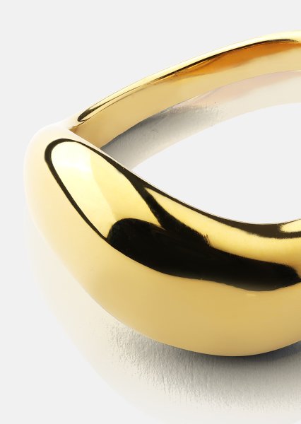 Pierścionek Soft Curve - 18k Pozłacany