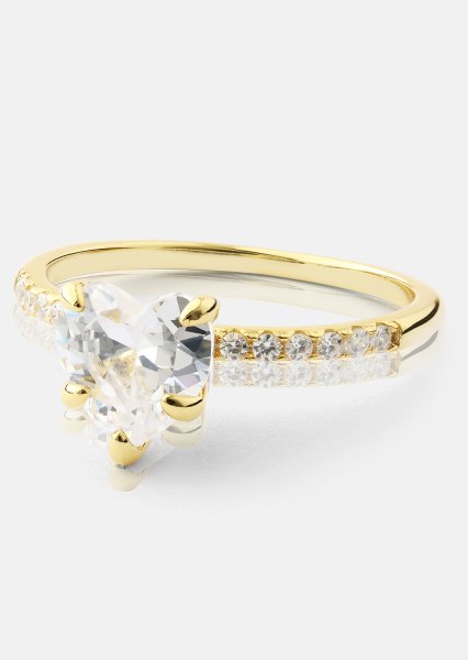 Heartlight Solitaire Pierścionek - 18k Pozłacany