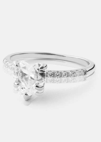 Heartlight Solitaire Pierścionek - Posrebrzany
