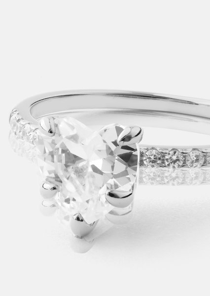 Heartlight Solitaire Pierścionek - Posrebrzany