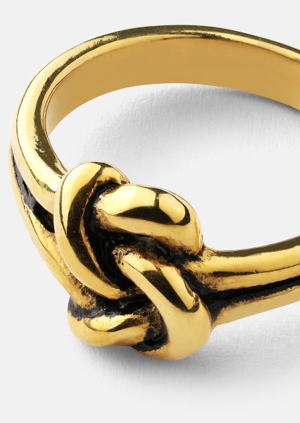 Pierścionek Knot - Pozłacany 18-karatowym złotem
