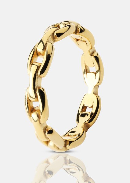  Piers`cionek Bold Chain - 18K Plated Gold