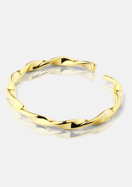 Pierścionek Twist Whisper - 18k Pozłacany